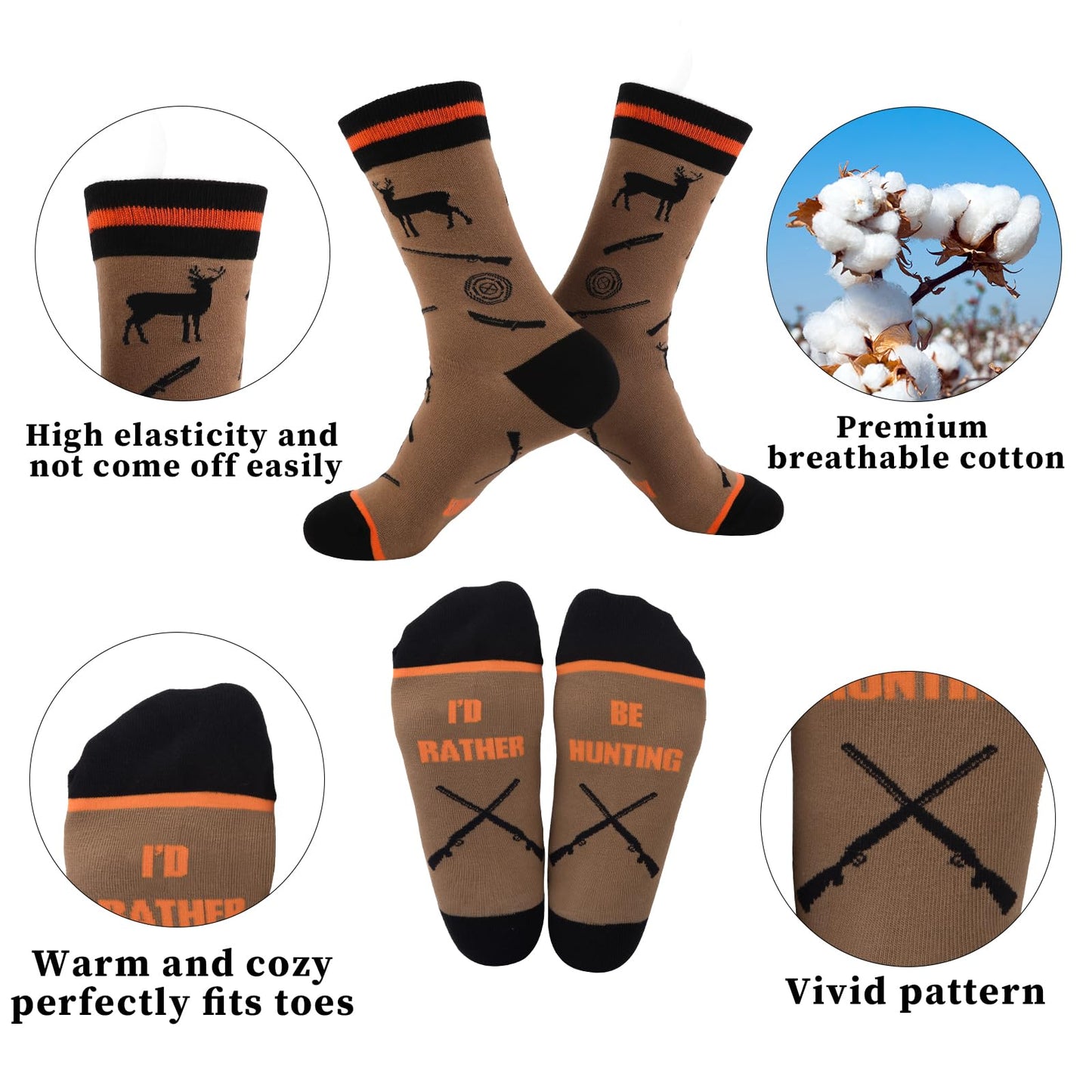 Hunting Gifts for Men, Novelty Hat and Socks, Valentines Day Gifts for Him Boyfriend Dad Boys Husband Grandpa