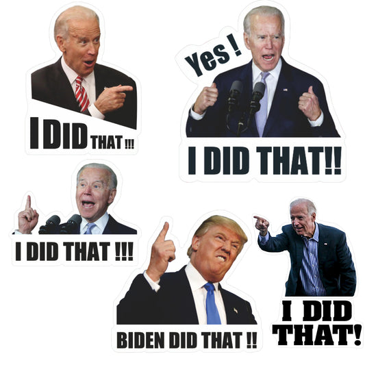 I Did That Stickers 200 Pcs Mixed 5-Style Decals Funny Gas Pump Stickers-Joe Biden Humor