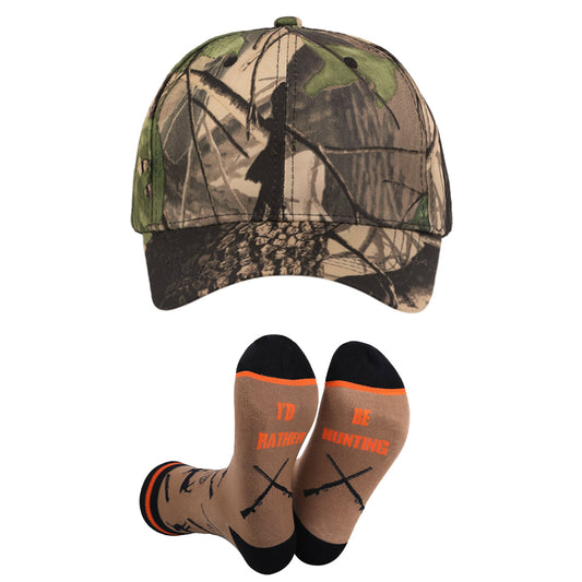 GOAUS Hunting Gifts for Men, Funny Hat and Socks for Him, Father Dad Boys Grandpa Unique Stocking Stuffers