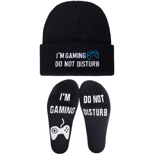 Novelty Gamer Socks Beanie Hat,Funny Gifts Idea for Teens Boys Men Teenagers Him