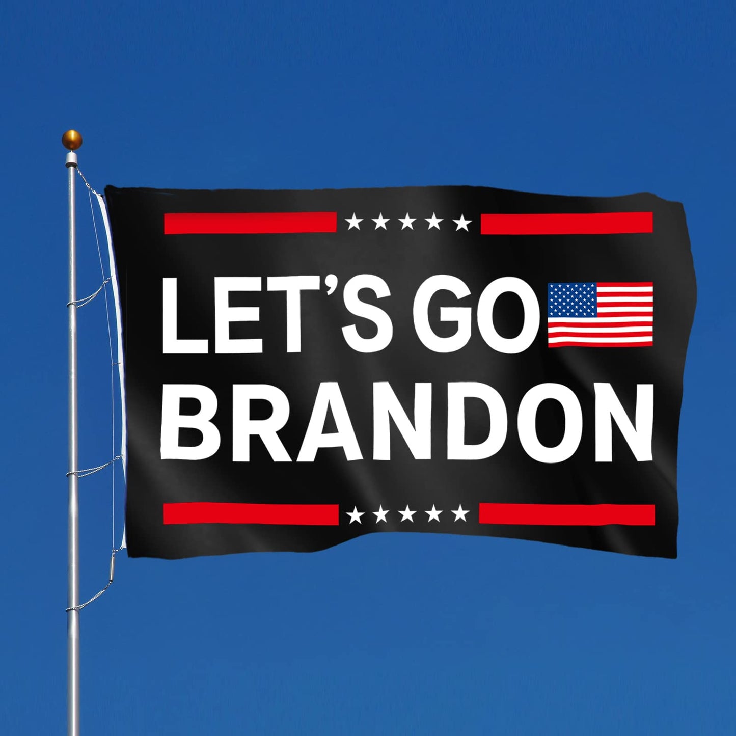 Lets Go Brando Flag 3X5 Feet, Novelty Braddon Beanie Hat,12 Pcs Bumper Stickers FJB Funny Car Decals