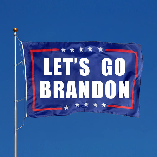 Lets Go Brando Flag 3X5 Feet, Novelty Braddon Beanie Hat,12 Pcs Bumper Stickers FJB Funny Car Decals