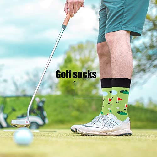 Funny Golf Gifts for Men Golfers, Waffle Pattern Microfiber 24"x16" Golf Towels, Men’s Golf Hat and Novelty Socks Golf Stuff